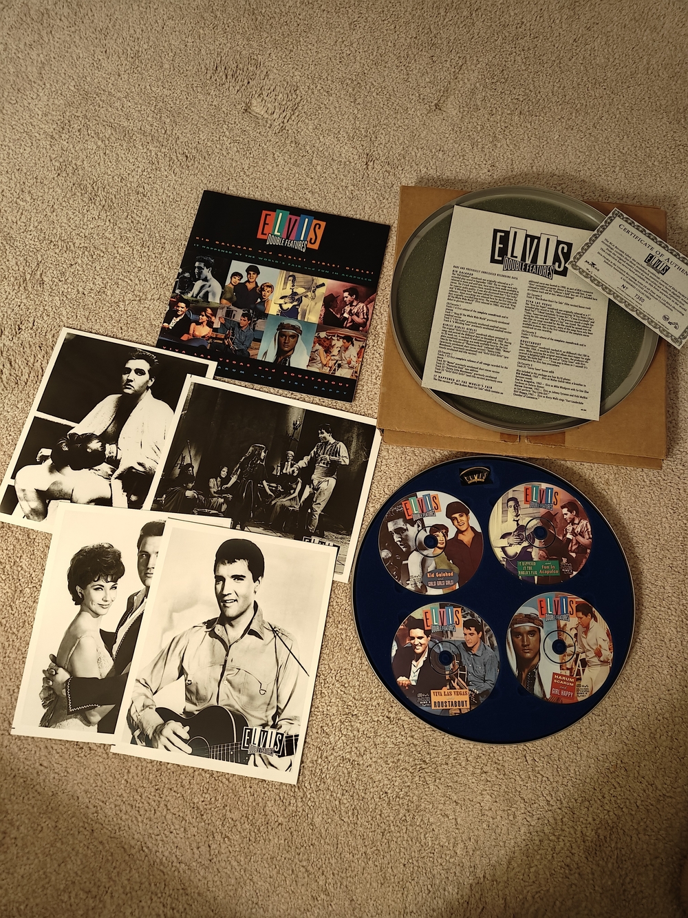 Elvis Presley Collectible 4 Double Feature Film DVDs